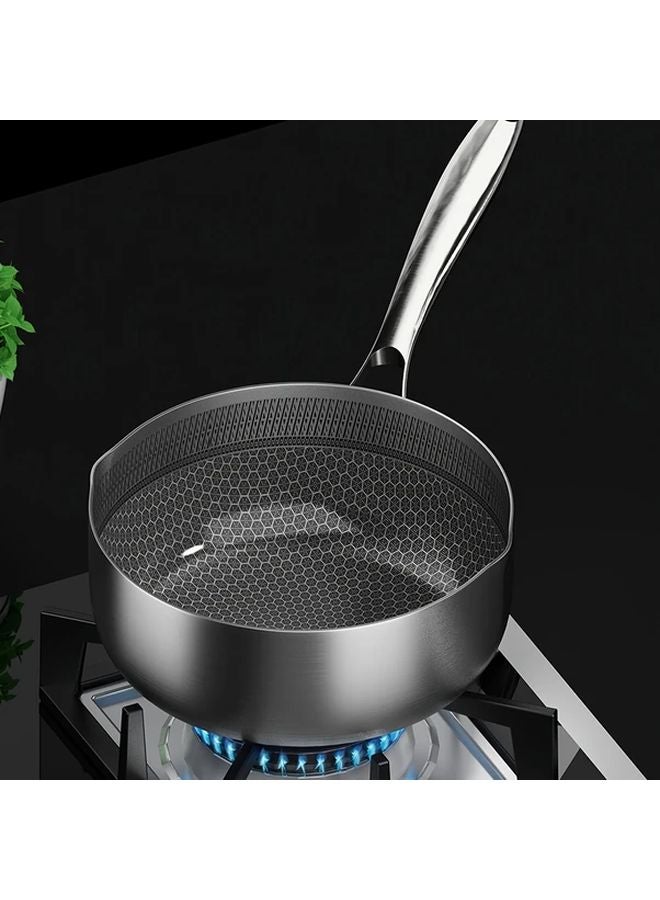 Japanese Style Flat Bottom Pot 2 0L 316 Stainless Steel Non Stick Saucepan With Glass Lid Induction Compatible - Image 5